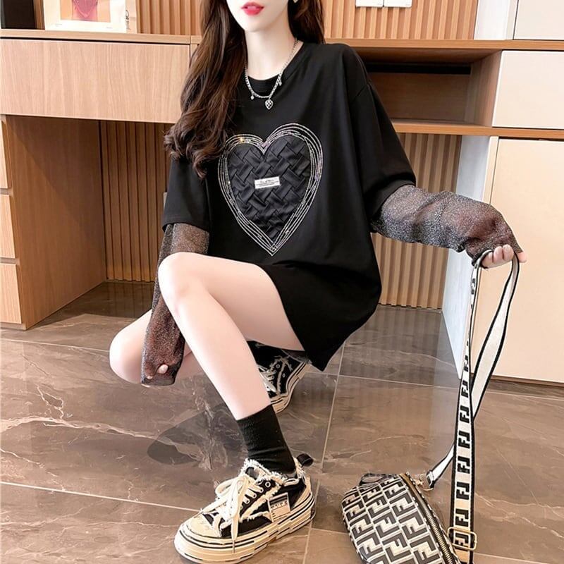 個性的なデザイン   日焼け対策 Tシャツ カットソー＜F-3003＞