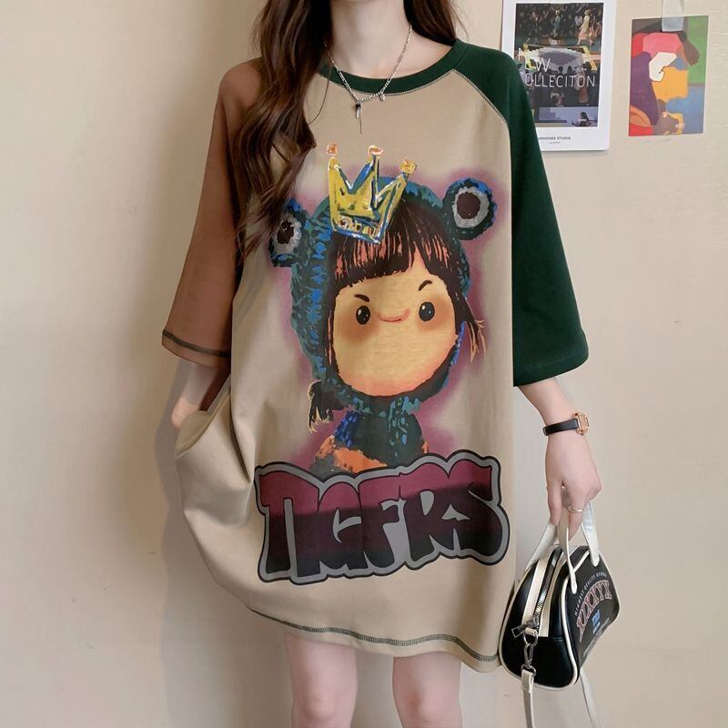 話題沸騰中 ビッグロゴ お勧めカラーマッチング ゆったり 半袖Tシャツ＜F-8350＞