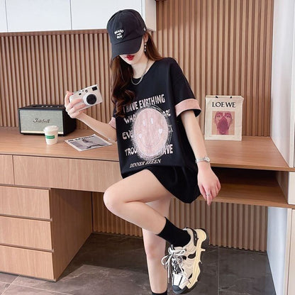 大好評 カジュアル 絶対欲しい キュート プリント全3色 半袖Tシャツ カットソー ＜F-8600＞