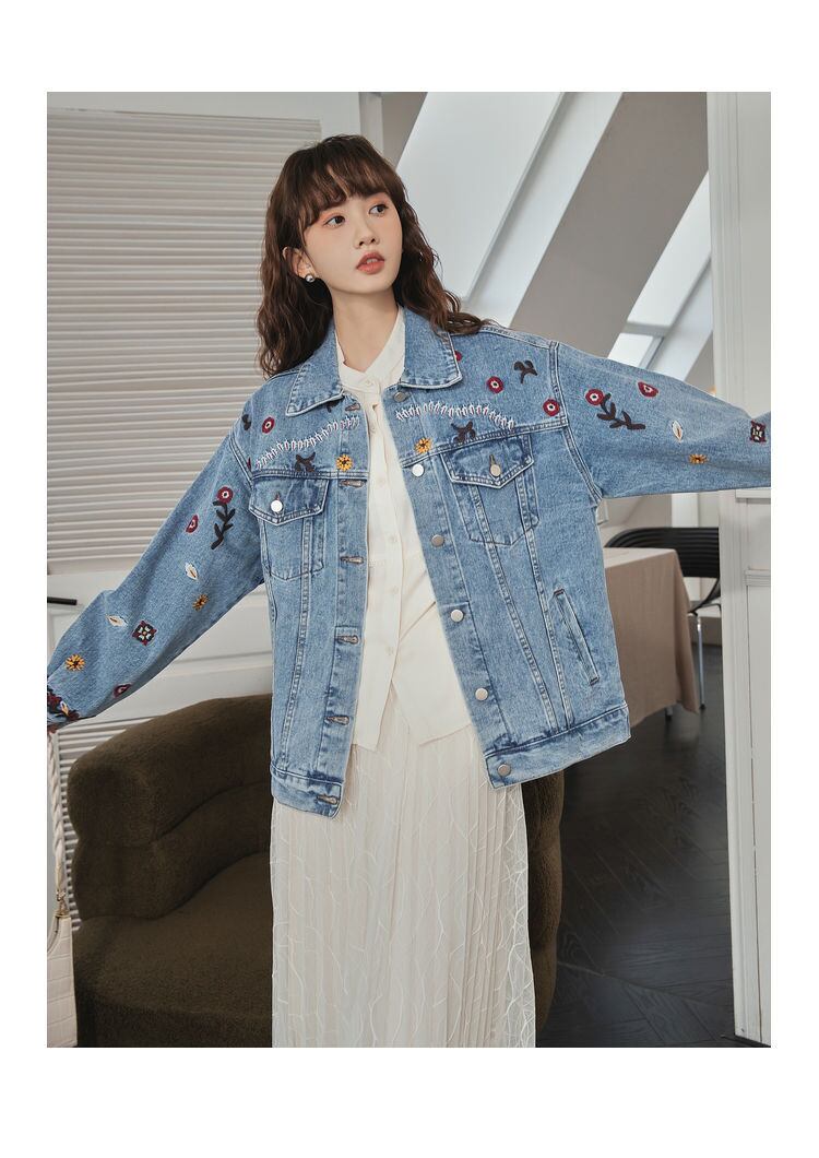 超人気   ファッション デニムジャケット<F-6543>