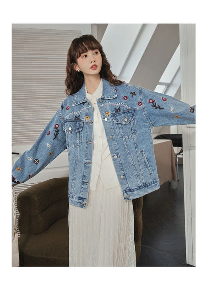 超人気   ファッション デニムジャケット<F-6543>