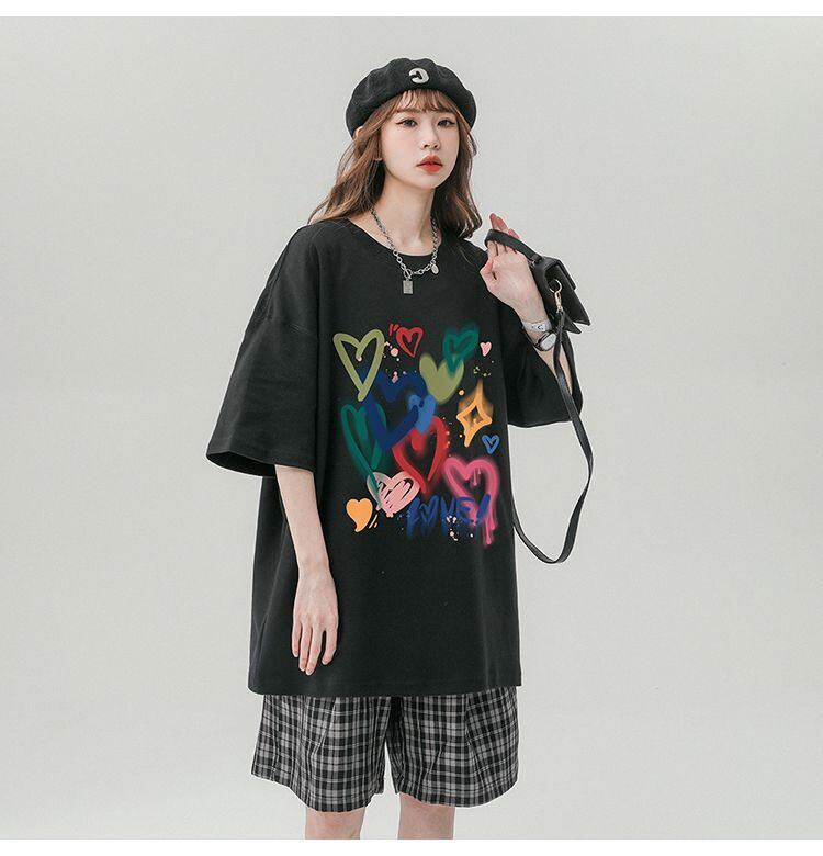 売り切れ必至 プリント ファッション 4色選択 半袖Tシャツ＜F-8594＞