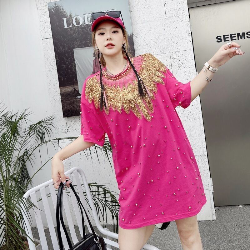 好感度UP 早い者勝ち 絶対流行 カジュアル 2色選択 Tシャツ<F-11507>