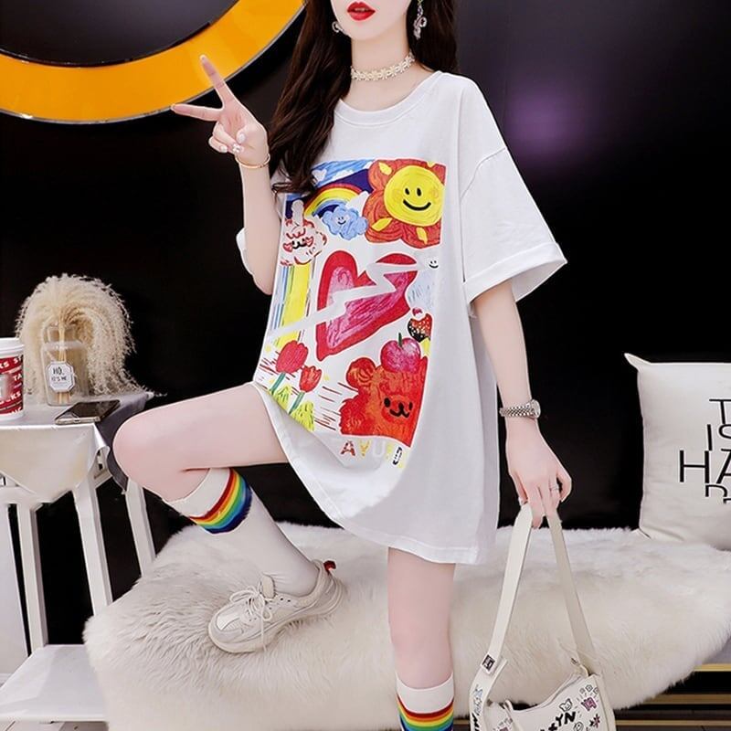 スタイリッシュ   一目惚れ Tシャツ カットソー＜F-3531＞