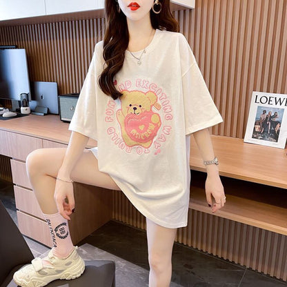 美人度アップ 好感度UP 海外トレンド カジュアル 全3色 半袖 Tシャツ ＜F-11641＞