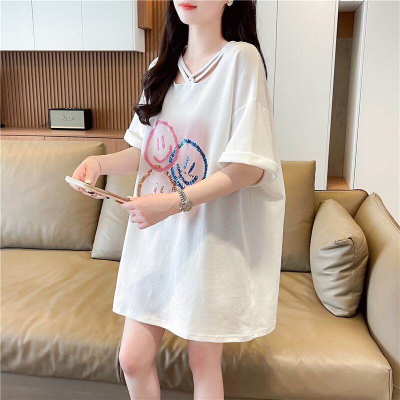 今季マストバイ スウィート 特別デザイン プリント 全2色 半袖Tシャツ<F-8538>