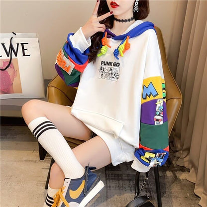 【半額！期間限定！！】ファッション キュート 個性派 長袖 スウェット パーカー トップス＜F-2160＞