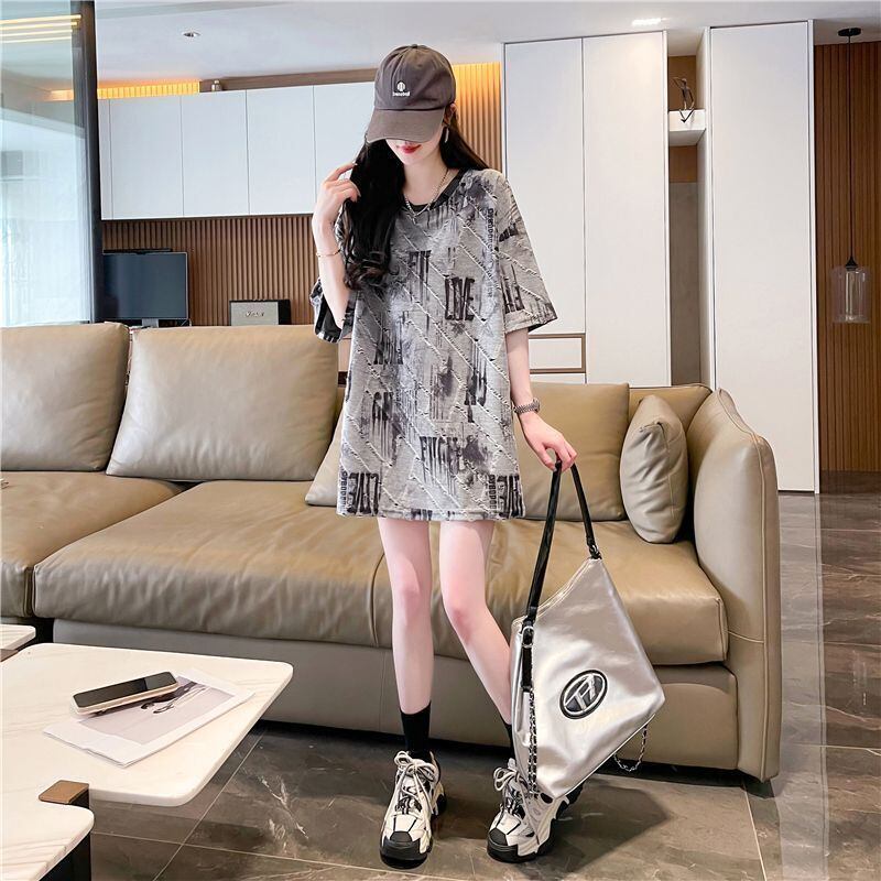 話題沸騰中 カジュアル 個性派 プリント ゆったり 半袖Tシャツ＜F-8572＞