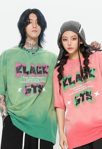 見逃し厳禁   ストリート系 アルファベット プリントTシャツ ＜F-2921＞
