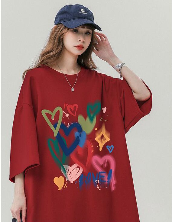 売り切れ必至 プリント ファッション 4色選択 半袖Tシャツ＜F-8594＞
