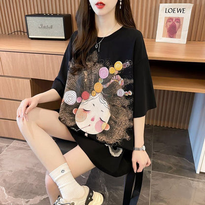 新商品 ファッション 個性派 プリント全3色 半袖Tシャツ カットソー ＜F-8604＞