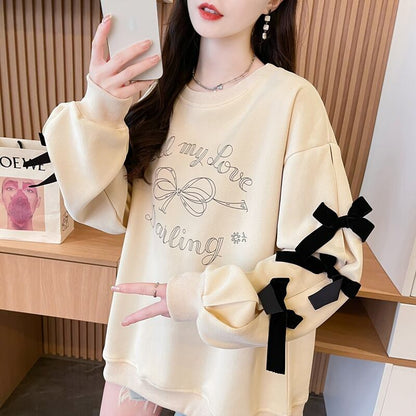 目を奪われる キュート 美人度アップ リボン 全2色 パーカー＜F-9631＞