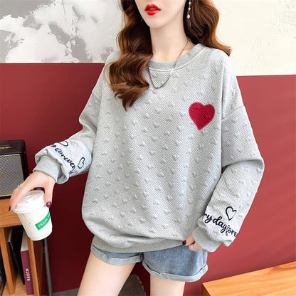 定番シンプル   ハートマーク スウェット＜F-3996＞