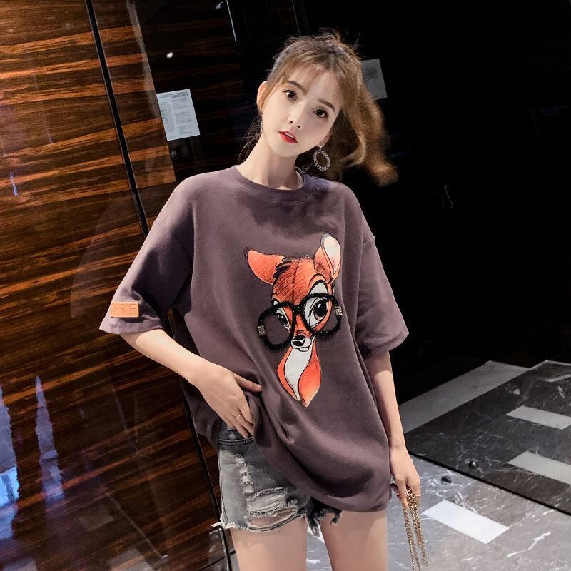 売り切れ必至 アクティブも綺麗も叶う 上品 プリント 全3色 半袖 Tシャツ F-8990
