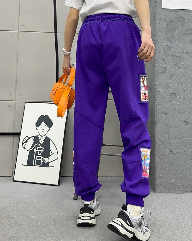 【数量限定】売り切れ必至 カジュアル ファッション 上品 切り替え パンツ<F-4916>