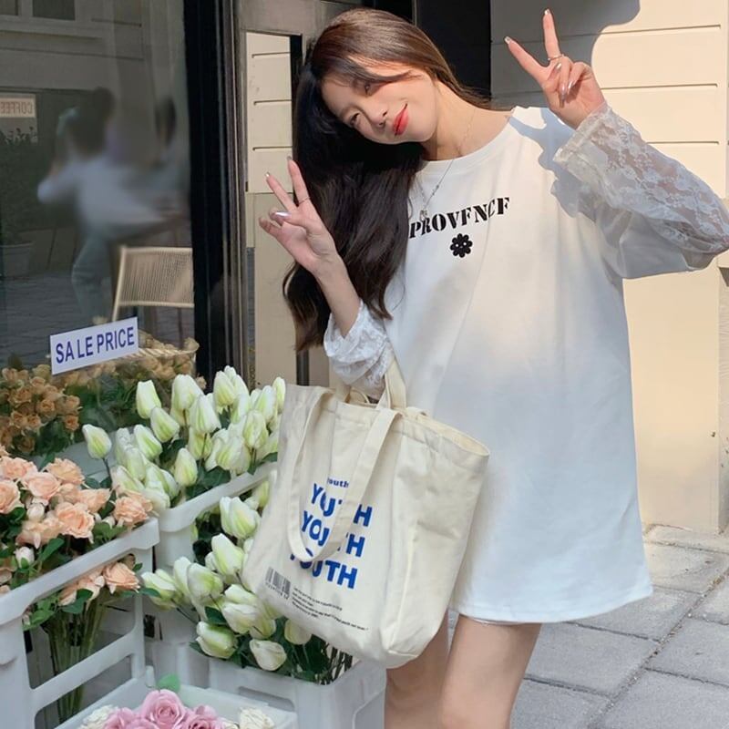 スタイリッシュ 一目惚れ 切り替えレース Tシャツ カットソー トップス＜isf-2972＞