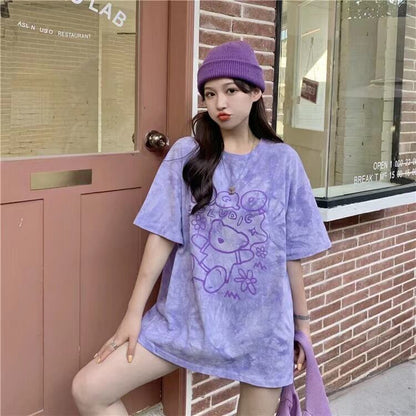 期間限定 個性派 超人気 絞り染め ゆったり 3種選択可 半袖 Tシャツ＜F-8773＞