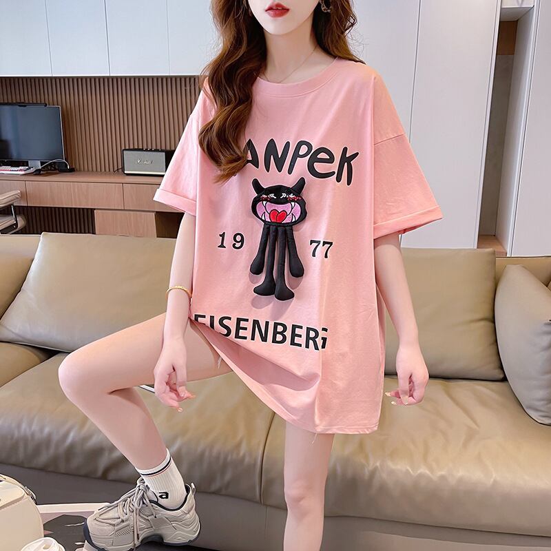 今季マストバイ ファッション 新商品 プリント ゆったり 全4色 半袖 Tシャツ＜F-11365＞