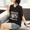 話題沸騰中 ファッション 着回し力抜群 プリント 2色選択 半袖Tシャツ＜F-8621＞
