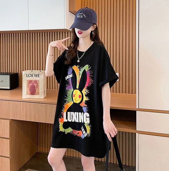 着回し力抜群 キュート カジュアル プリント 半袖Ｔシャツ全2色 <F-8550>