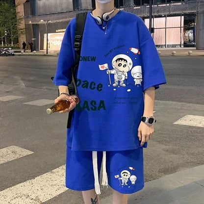 男女兼用 上質 Tシャツ & ショーツ セットアップ F-13330