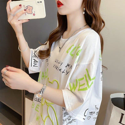 【半額！期間限定！！】早い者勝ちカジュアル 刺繍 好感度満載 半袖 Tシャツ ＜F-3543＞