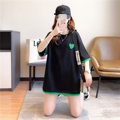 ファッション 3色選択可 シンプル 切り替え Tシャツ カットソー＜F-3070＞