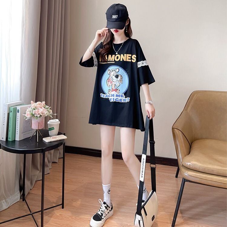新商品 プリント ファッション ゆったり 全4色 半袖 Tシャツ＜F-11493＞