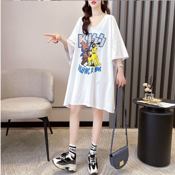 ファッション ゆったり プリント 全4色 半袖 Tシャツ＜F-11518＞