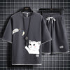 男女兼用 肌触りよい Tシャツ & ショーツ セットアップ F-13328