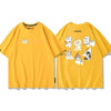 大人可愛い アバンギャルド カジュアル プリント 全6色 半袖 Tシャツ <F-11647>