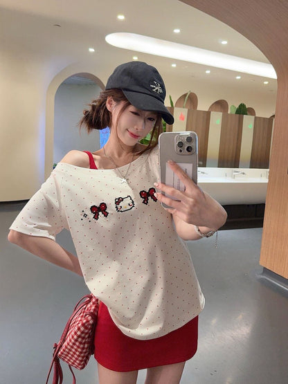 売れ筋 早い者勝ち 絶対流行 カジュアル Tシャツ<F-11405>