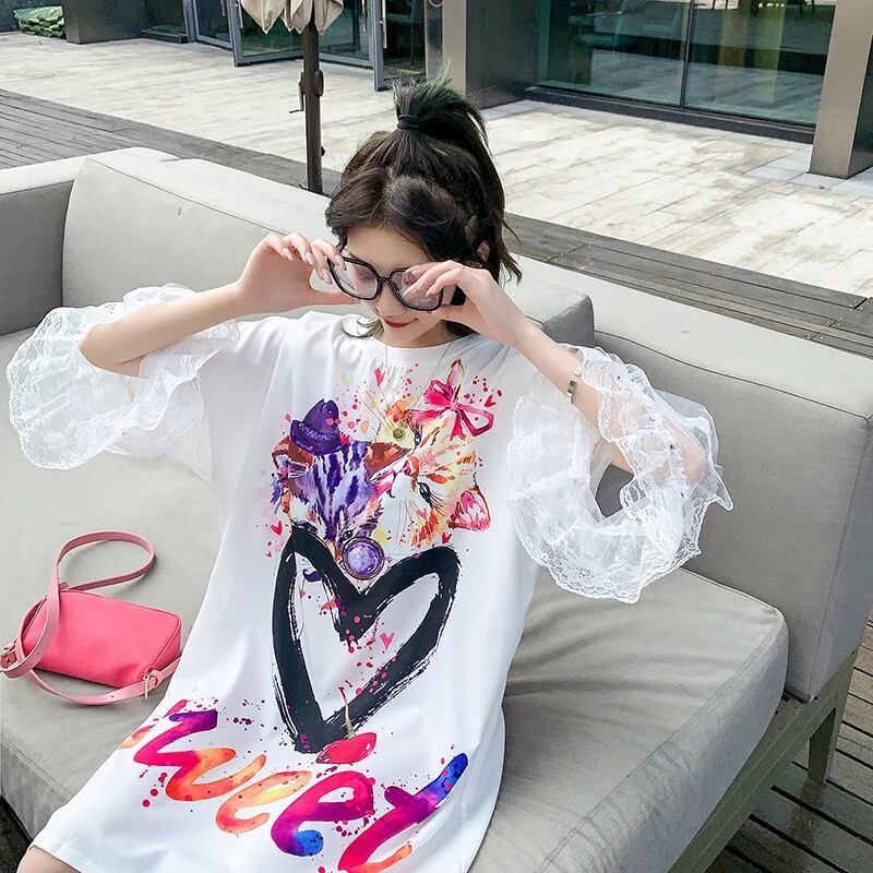 好感度UP デザイン スウィート 一目惚れ 切り替え Tシャツ ＜F-8004＞