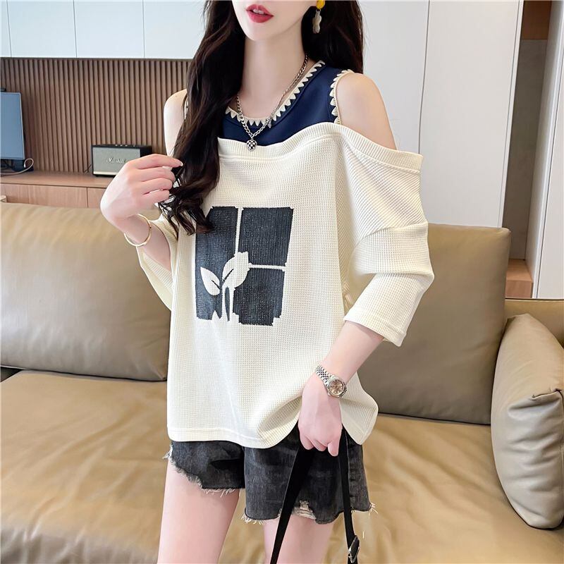 好感度100％ ラウンドネック キュート 半袖 Tシャツ ＜F-8628＞