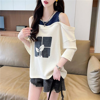 好感度100％ ラウンドネック キュート 半袖 Tシャツ ＜F-8628＞