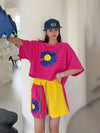 好感度UP カジュアル 真夏も快適 半袖 Tシャツ ショートパンツ セットアップ ＜F-11374＞