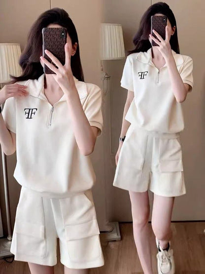 真夏も快適 半袖 カジュアル Tシャツ ショートパンツ セットアップ ＜F-11140＞