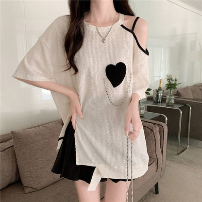 超人気商品 オフショルダー ファッション Tシャツ ＜F-8667＞