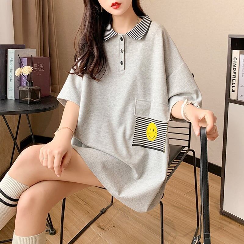 カジュアル 3色選択可 お洒落 ストライプ Tシャツ カットソー＜F-3068＞