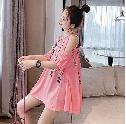柔らかくて優しい印象 ファッション 美人度アップ プリント 全3色 半袖 Tシャツ F-9088
