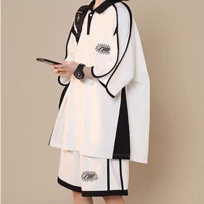 定番シンプル 半袖Ｔシャツⅹパンツセット 絶対流行 男女兼用F-6538