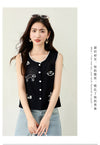 エレガント 早い者勝ち 絶対流行 カジュアル 2色選択 Tシャツ<F-11923>