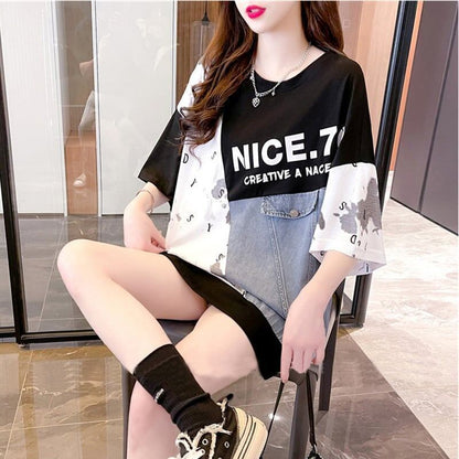 スタイリッシュ   一目惚れ Tシャツ カットソー＜F-3102＞