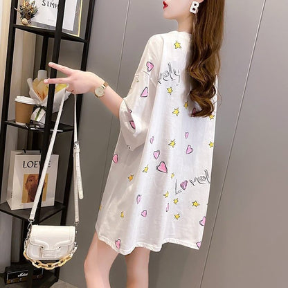 オシャレ度満点   一目惚れ Tシャツ カットソー＜F-3482＞