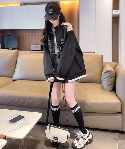 都市ファッショ デザイン オシャレ 個性的なデザイン 切り替え 2色選択 ジャケット F-9688