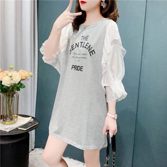 個性的なデザイン   スタイリッシュ Tシャツ カットソー＜F-3117＞
