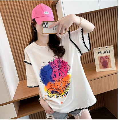 売り切れ必至 ファッション 着心地抜群 プリント 半袖 Tシャツ＜F-8336＞