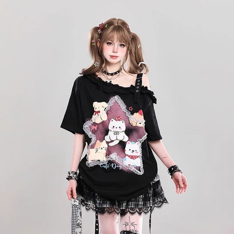 売れ筋 早い者勝ち 絶対流行 カジュアル 2色選択 Tシャツ<F-11461>
