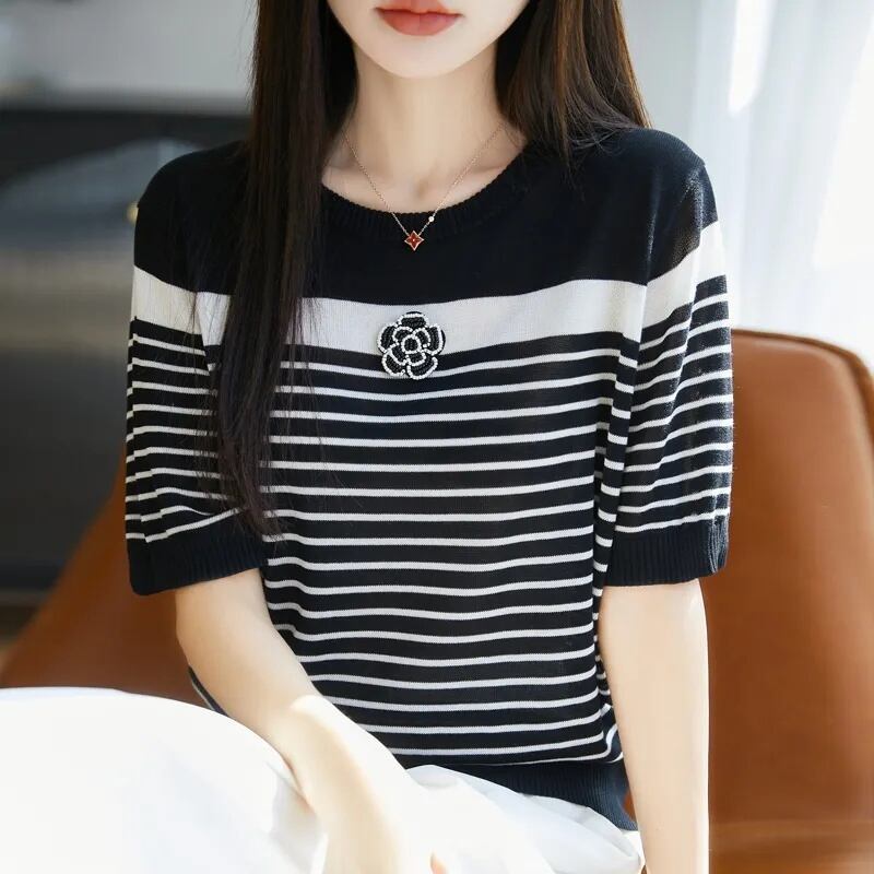 定番シンプル 売り切れ必至 着回し力抜群 全2色 Tシャツ <F-11938>