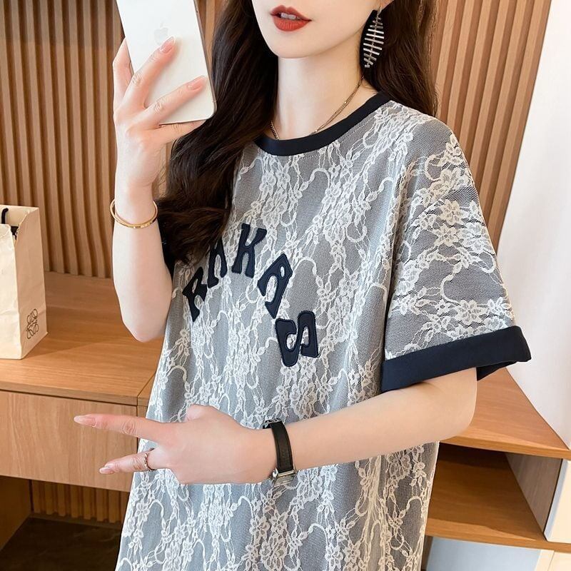 エレガント 早い者勝ち 絶対流行 カジュアル 2色選択 Tシャツ<F-11581>